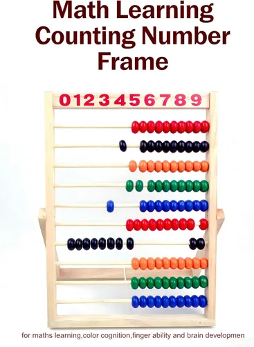 Vista 13 de MAGIKON Marco de números de madera para contar, ábaco de 10 filas para niños que aprenden matemáticas (11-1/2 pulgadas) Wood, 11.5in, 10 rows, 100