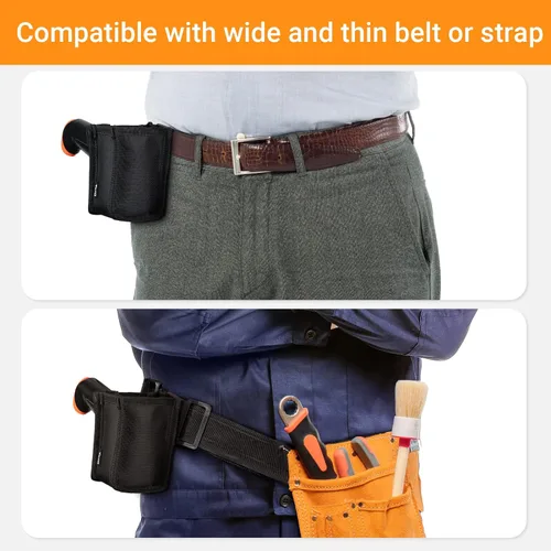 Vista 5 de Tera Funda universal para escáner de código de barras portátil portátil con clip de cinturón de metal gancho y cinta de bucle para almacén logístico