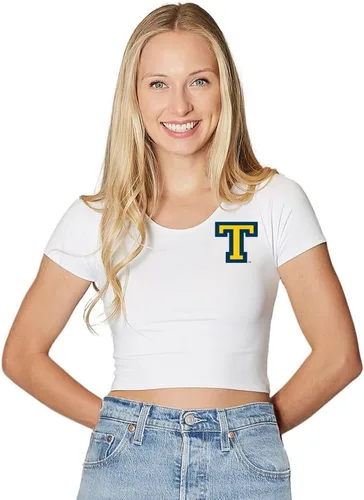 Vista 176 de Lojobands Camiseta corta ajustada para mujer, hecha en Estados Unidos, talla única