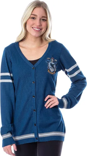 Vista 7 de Harry Potter Sudadera con escudo de la Casa Slytherin para mujeres, abertura frontal, para jóvenes Gryffindor