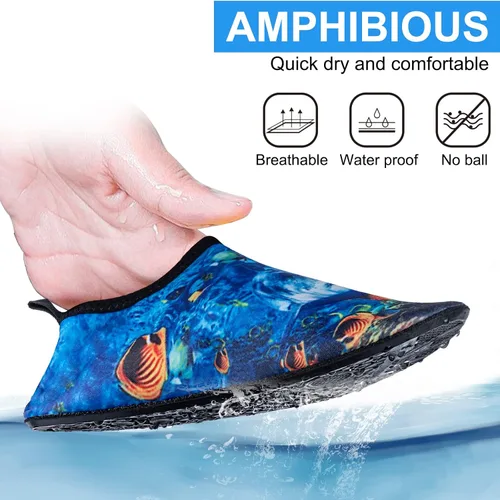 Vista 5 de Zapatos de agua para mujeres y hombres zapatos de playa calcetines de agua zapatos de piscina zapatos de secado rápido zapatos de deportes acuáticos