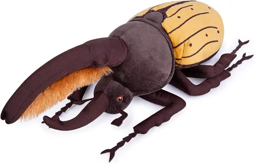 Vista 12 de Simulación Escarabajo Atlas Juguete de Peluche Relleno - 10" Insecto Animal Chalcosoma Atlas Realista, Modelo de Animales Crustáceos Suaves