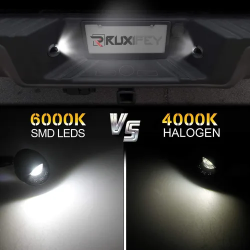 Vista 6 de Lámpara LED para placa de matrícula con arnés de cableado de enchufe compatible con Ford F150 F250 F350 F450 F550 Super Duty Ranger Explorer Bronco