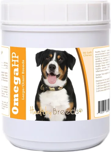 Vista 2 de Healthy Breeds Affenpinscher Omega HP - Masticables suaves para piel y pelaje, 60