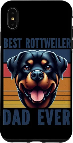 Vista 11 de Rottweiler Dad Rottie Father Dog Parent Father's Day Retro Case for iPhone 16