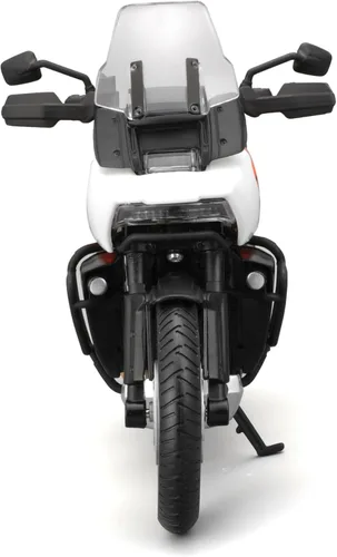 Vista 2 de Maisto 1:12 H-D 2021 Pan America, Naranja/Negro/Blanco