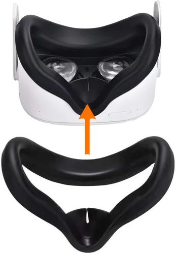 Vista 4 de XIAOGE Accesorios de control para Oculus Quest 2 con combo de cubierta facial accesorio de auriculares VR a prueba de sudor y anticolisión