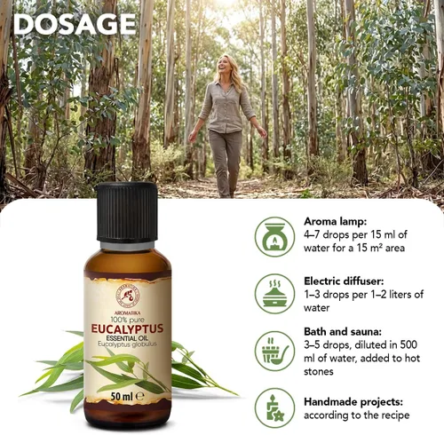 Vista 7 de Aceite esencial de eucalipto de 1.7 onzas líquidas – Aceite de fragancia para difusor y lámpara de aroma For diffuser and aroma lamp; sauna; aroma