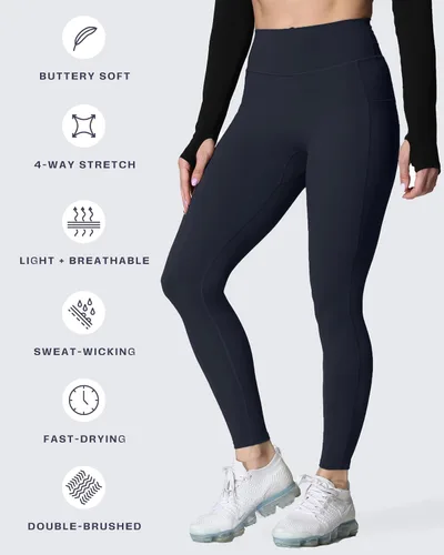 Vista 42 de Aoxjox Trinity - Pantalones de yoga de cintura alta con bolsillos para mujer, control de abdomen, cintura cruzada, leggings de entrenamiento suaves