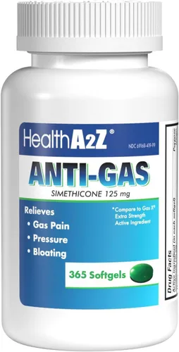 Vista 8 de HealthA2Z® Alivio de Gases Simeticona 125 mg Alivia las molestias estomacales y los gases Anti flatulencia Alivia los gases rápidamente