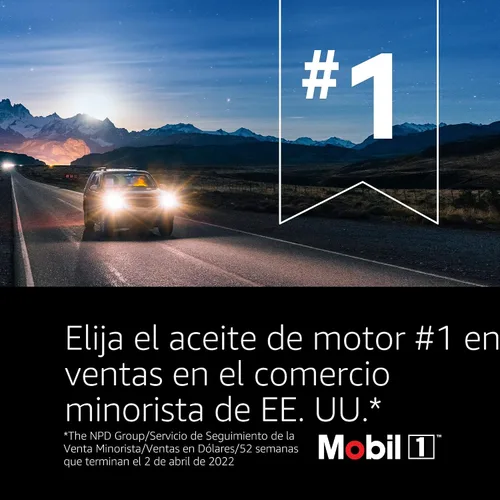 Vista 4 de Mobil 1 (120769) aceite de motor para alto kilometraje 5W-30, 5 cuartos de galón
