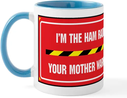 Vista 36 de CafePress Eat Sleep - Taza de café de cerámica con radio, 11 oz (11.0 fl oz)