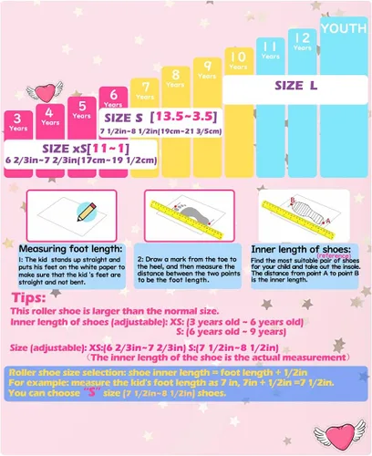 Vista 3 de Kids Quad Roller Skate,Roller Skates for Girls Boys,3-Point Balance Roller Shoes for Beginners