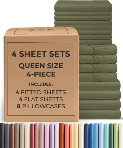 Vista 106 de Pack of 2, Twin Size 3 Piece Sheet Set - Breathable & Cooling - White