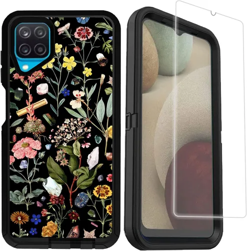 Vista 11 de Funda compatible con Samsung Galaxy A12 – Camo resistente a prueba de golpes con protector de lente de cámara [protección de grado militar]