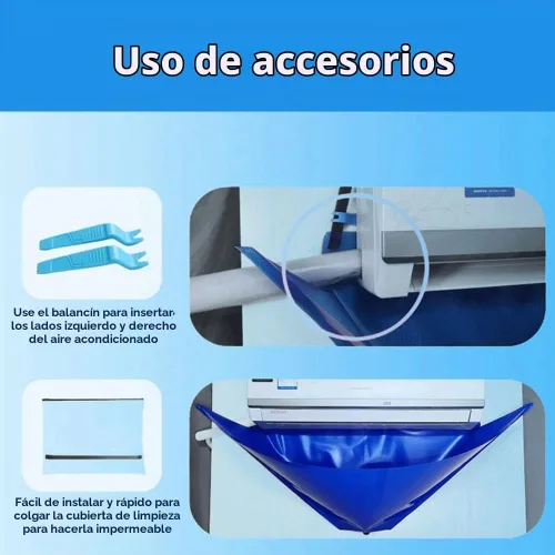 Vista 8 de EMVANV Kit de limpieza de aire acondicionado dividido a prueba de agua, para montar en la pared, cubierta limpia, bolsa de servicio para aire
