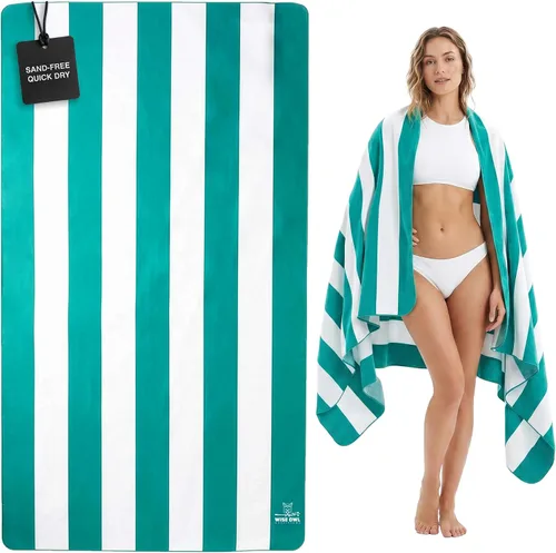 Vista 11 de Wise Owl - Toalla de playa de microfibra (7' x 4') – toalla de playa extra grande de secado rápido, superabsorbente, toalla de playa y natación