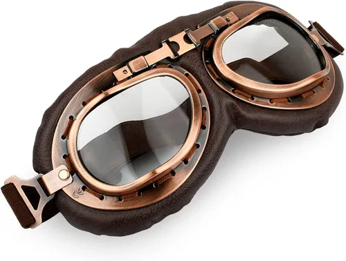 Vista 3 de Gafas de cosplay Steampunk para motocicleta, disfraz retro estilo piloto