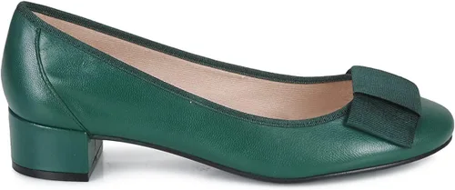 Vista 4 de MOOMMO Zapatos de tacón bajo y grueso para mujer, con lazos, punta redonda cerrada, sandalias de vestir con tacón de bloque, zapatos planos con lazo