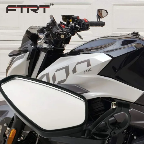 Vista 7 de Espejo retrovisor universal para motocicleta de 7/8 pulgadas, compatible con YZF R1 R6 FZ07 / GROM CB500F/NINJA 650R Z125 Z7500 Z900 ER6N ER6F