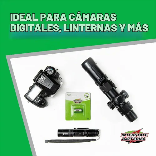 Vista 3 de Interstate Batteries Batería de litio CR2 de 3 V (paquete de 10) 3 voltios 800 mAH litio CR2 (PHO0210A) cámaras, videocámaras, cargadores, linternas