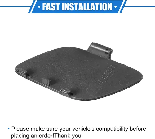 Vista 7 de Tapa para gancho de remolque de automóvil, compatible con BMW E92 Coupé E93 2007-2010, plástico duradero negro delantero derecho