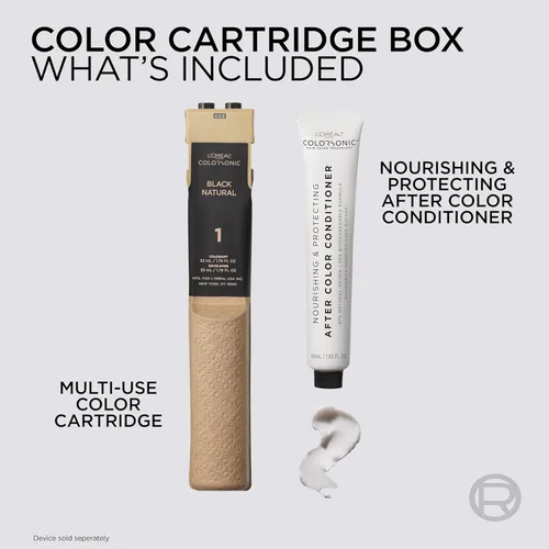Vista 8 de L'Oreal Paris Colorsonic - Cartucho permanente de tinte para el cabello, color vibrante para retoque de raíces, cobertura de canas o todo color en 1