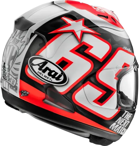 Vista 2 de Arai Helmets Corsair-X Nicky Reset - Casco (talla XL, rojo con restablecimiento de níquel)