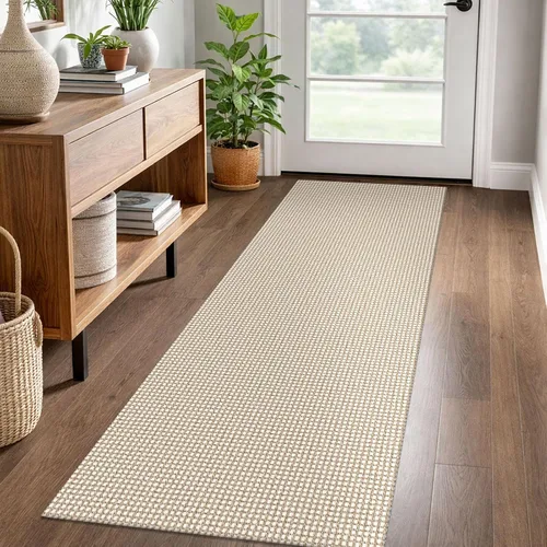 Vista 163 de EARTHALL Alfombra tejida de 2 x 3 pies, lavable para entrada, alfombra trenzada antideslizante, alfombra para puerta interior y exterior, alfombra