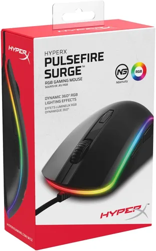 Vista 7 de HyperX QuadCast - Micrófono de condensador USB para juegos y sobretensión HyperX Pulsefire - Ratón óptico para juegos con cable RGB