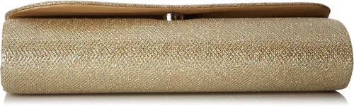 Vista 4 de Bolsos de mano oblicuos con purpurina y solapa para mujer, Oro