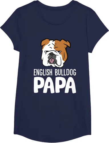 Vista 30 de Camiseta divertida de Bulldog Inglés para papá dueño de perro, Negro