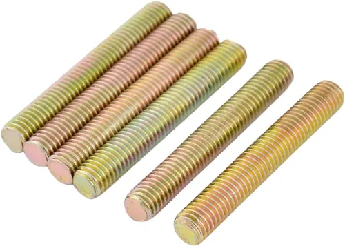 Vista 5 de uxcell Barra roscada macho de 0.049 in de paso M8 x 3.937 in, tono bronce, 6
