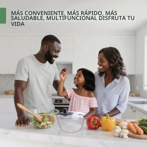 Vista 7 de Molinillo de ensalada mediano de 4.2 cuartos de galón, lavadora de verduras 4.23Qt
