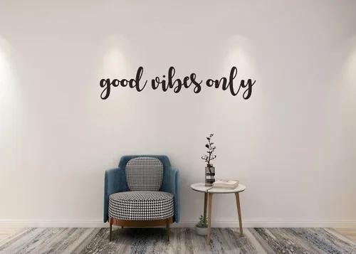 Vista 2 de Calcomanías de pared con frase motivacional inspiradora, vinilo para bricolaje, palabras positivas extraíbles, arte de pared para sala de estar