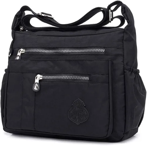 Vista 2 de MINTEGRA Bolso cruzado para mujer, bolso de hombro impermeable de nailon, bolsillo ligero