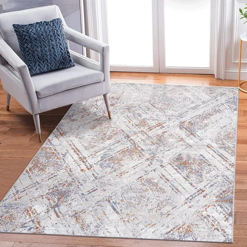 Vista 14 de NAAR PAYAS - Alfombra de área de 2 x 3 pies, diseño geométrico beige para sala de estar, dormitorio y comedor