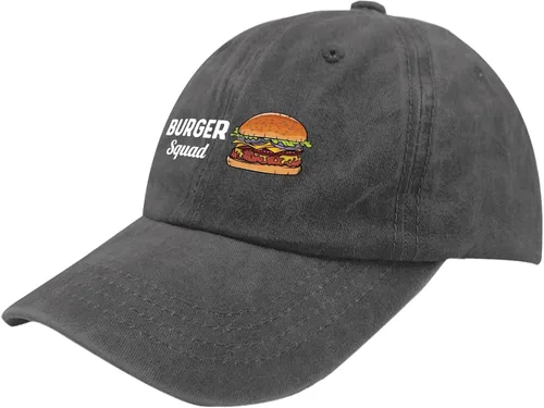 Vista 2 de ZEY Mens Hat Burgerr Squad Hamburger Golf Hat for Men's Outdoor Hats Breathable Baseball Cap Men