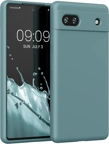 Vista 130 de kwmobile Funda Compatible con Google Pixel 6 Pro - Funda de teléfono de silicona TPU con acabado suave - Azul Arrecife