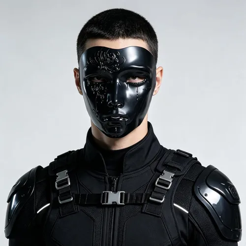 Vista 5 de Oyolan Shining Cyborg Full Face Mask Venetian Party Mask