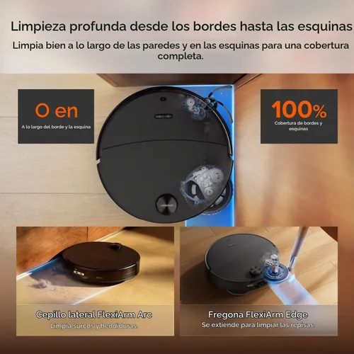 Vista 6 de roborock 2026 New Qrevo Edge 3 Pro Robot Vacuum and Mop, 36000 Pa Suction Black