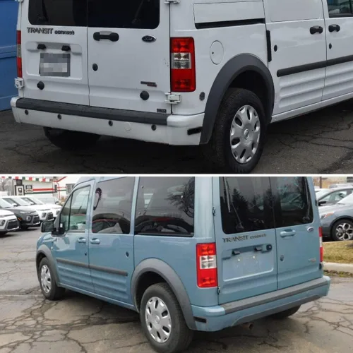 Vista 4 de Para Ford Transit Connect 2010 2011 2012 2013 Carcasas de marcador lateral delantero y trasero para parachoques Lente ahumada 4 piezas