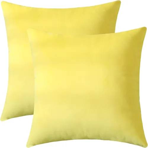 Vista 32 de Jeneoo Juego de 2 fundas decorativas para cojines de terciopelo suave y cómodo, funda sólida para cojín de sofá, decoración