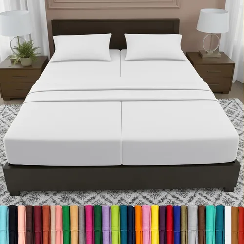 Vista 75 de Elegant Comfort - Juego de sábanas de lujo de 4 piezas - Ropa de cama de lujo de 1500 hilos, calidad de hotel prémium, microfibra, resistente a