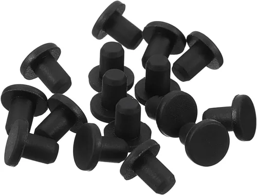 Vista 19 de uxcell 16 Piezas de Tapones de Goma Negros, 2.7mm para Agujeros de Enchufe de 2-2.5mm/0.08-0.1