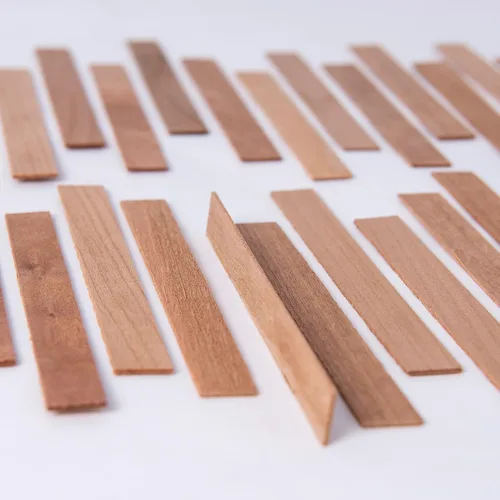 Vista 5 de Ziosxin 50 mechas gruesas de madera de cerezo sin humo, llama de larga duración, se queman fácilmente (sin base y punto de pegamento), mecha de vela