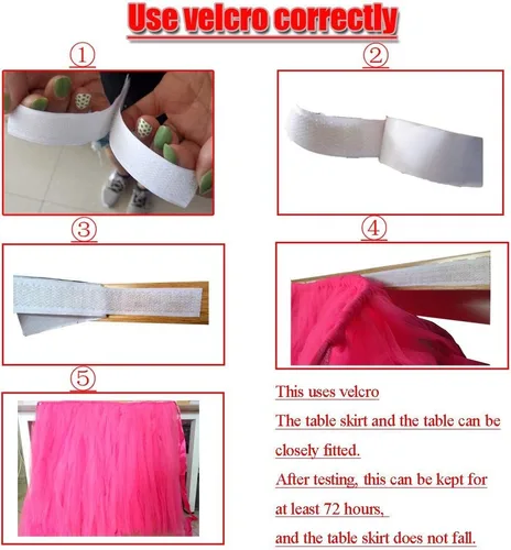 Vista 3 de Falda para mesa de tutú de tul, decoración de mesa rectangular o redonda para fiesta de boda, dama de honor, hermana, disfraz, moda de lujo Tutu-azul