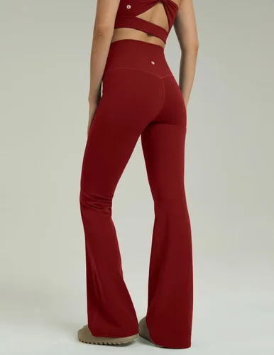 Vista 2 de Colorfulkoala Dreamlux - Leggings acampanados de cintura alta para mujer con bolsillos con cremallera, pantalones de yoga de pierna ancha