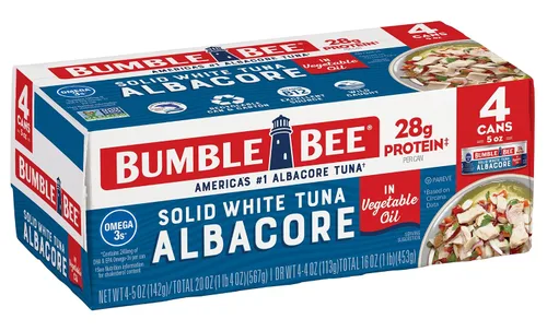Vista 30 de Bumble Bee Atún blanco sólido en agua, paquete de 3, 9 onzas