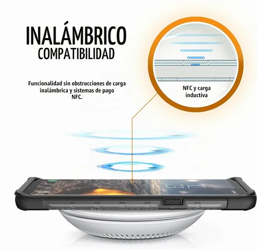 Vista 4 de URBAN ARMOR GEAR [UAG Samsung Note 8 Plasma Feather-Light Rugged [Hielo] Funda militar para teléfono a prueba de caídas hielo (Plasma - Ice)